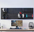 Pegboard Wall Organizer Kit with 4 Modular Black Pegboards & 19 Accessories for Gaming, Office & Craft Storage (Black)