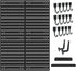 Pegboard Wall Organizer Kit with 4 Modular Black Pegboards & 19 Accessories for Gaming, Office & Craft Storage (Black)
