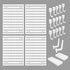 Pegboard Wall Organizer Kit with 4 Modular Black Pegboards & 19 Accessories for Gaming, Office & Craft Storage (White)