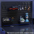 Desk Pegboard Organizer Kit  with Hooks, Tray & Mount Ideal for Office, Gaming Setup & Home Workspace Organization (Black)