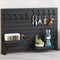 2 Pack Desk Pegboard Organizer Kit  with Hooks, Tray & Mount Ideal for Office, Gaming Setup & Home Workspace Organization (Black)