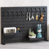 2 Pack Desk Pegboard Organizer Kit  with Hooks, Tray & Mount Ideal for Office, Gaming Setup & Home Workspace Organization (Black)