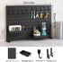 2 Pack Desk Pegboard Organizer Kit  with Hooks, Tray & Mount Ideal for Office, Gaming Setup & Home Workspace Organization (Black)