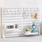 2 Pack Desk Pegboard Organizer Kit  with Hooks, Tray & Mount Ideal for Office, Gaming Setup & Home Workspace Organization (White)