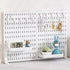 2 Pack Desk Pegboard Organizer Kit  with Hooks, Tray & Mount Ideal for Office, Gaming Setup & Home Workspace Organization (White)