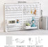 2 Pack Desk Pegboard Organizer Kit  with Hooks, Tray & Mount Ideal for Office, Gaming Setup & Home Workspace Organization (White)