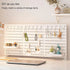 2 Pack Desk Pegboard Organizer Kit  with Hooks, Tray & Mount Ideal for Office, Gaming Setup & Home Workspace Organization (White)