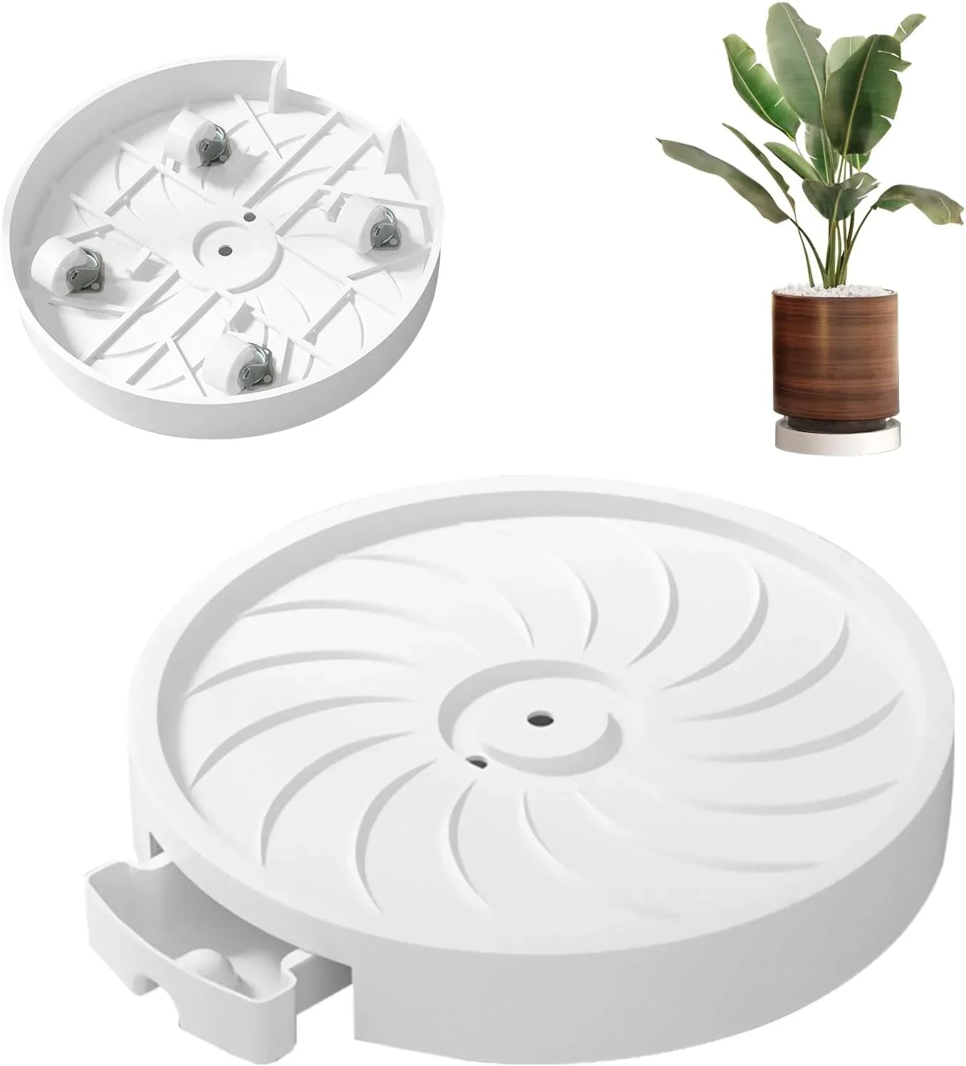 Rolling Plant Stand with 360° Wheels for Indoor Pots (26 cm)