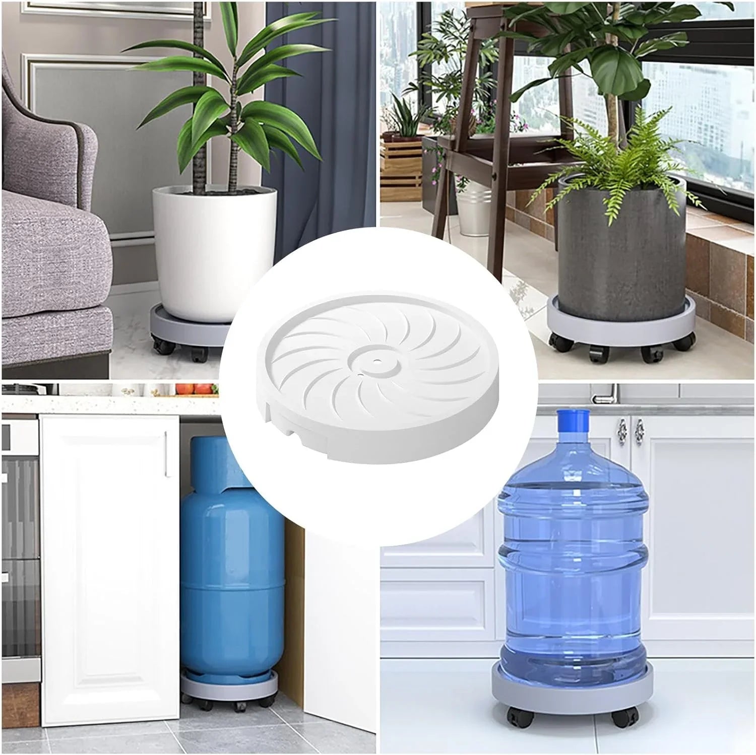 Rolling Plant Stand with 360° Wheels for Indoor Pots (26 cm)