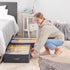 4 Pack Underbed Storage Bins with 90L Large Capacity Storage Containers for Comforters, Linen, Pillows, Toys, Towels, Blankets