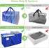 6-Pack Large Moving Storage Bags with Zippers & Handles with 95 Liters Capacity for Space Saving, Travel, Camping & Organization (Blue)