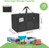 6-Pack Large Moving Storage Bags with Zippers & Handles with 95 Liters Capacity for Space Saving, Travel, Camping & Organization (Black)