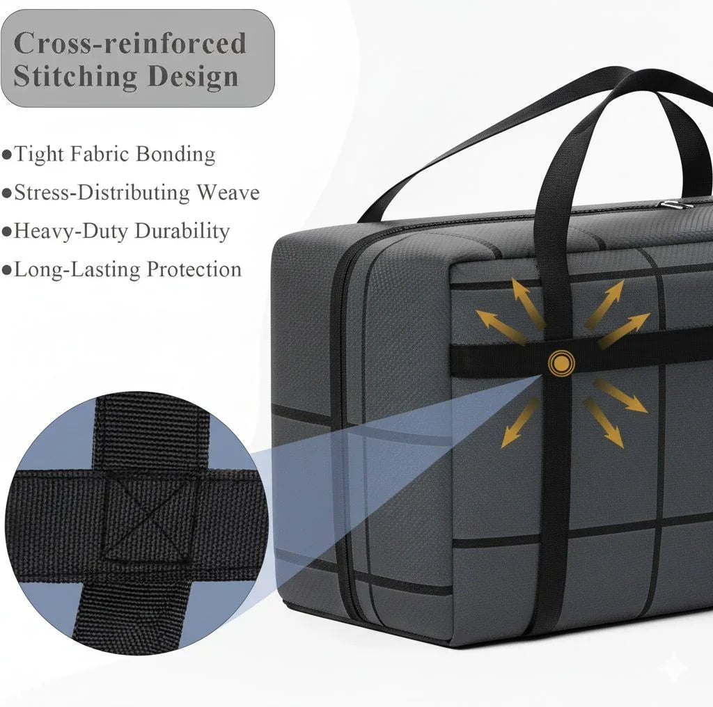 2-Pack 180L Extra Large Moving Storage Bags with Handles & Duty Zippered for Clothes, Travel, Space Saving & Camping