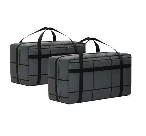 2-Pack 180L Extra Large Moving Storage Bags with Handles & Duty Zippered for Clothes, Travel, Space Saving & Camping
