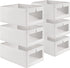 6 Pack Closet Storage Bins with Clear Window for Shelves, Clothes, Toys, Wardrobe & Bedroom Organization