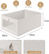 6 Pack Closet Storage Bins with Clear Window for Shelves, Clothes, Toys, Wardrobe & Bedroom Organization