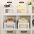 6 Pack Closet Storage Bins with Clear Window for Shelves, Clothes, Toys, Wardrobe & Bedroom Organization