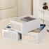 6 Pack Closet Storage Bins with Clear Window for Shelves, Clothes, Toys, Wardrobe & Bedroom Organization