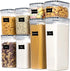 8 Piece Airtight Food Storage Containers Set with Lids & Labels for Kitchen Storage