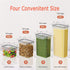 8 Piece Airtight Food Storage Containers Set with Lids & Labels for Kitchen Storage