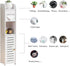 Slim Bathroom Cabinet with Toilet Paper Holder for Toilet or Laundry Room