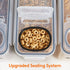 Airtight Cereal Storage Containers BPA-Free Food Dispensers with Pouring Lids for Pantry & Kitchen (4 Pack 2,5L)