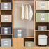 3 pack Large Clothes Storage Bins with Lids for Clothing, Bedding, Blankets, Toys (66L capacity - Beige)