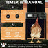 Automatic Chicken Coop Door Opener with Timer Control, Anti-Pinch Protection, LCD Display & Battery Powered for Backyard Chickens
