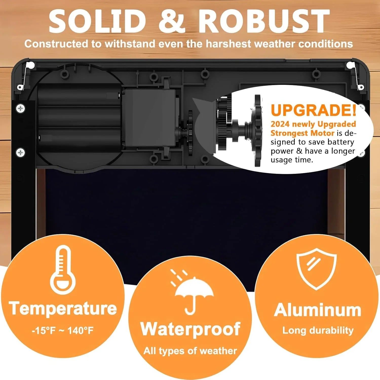 Automatic Chicken Coop Door Opener with Timer Control, Anti-Pinch Protection, LCD Display & Battery Powered for Backyard Chickens
