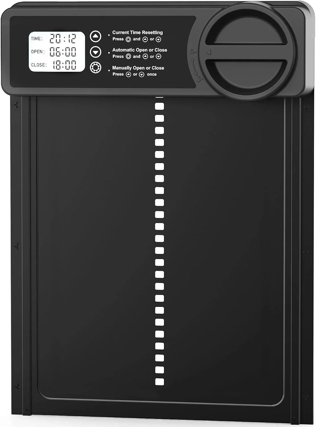 Automatic Chicken Coop Door Opener with Timer Control, Anti-Pinch Protection, LCD Display & Battery Powered for Backyard Chickens