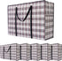 6 Pack Large Moving Storage Bags with Zipper & Handles for Clothes, Bedding, Blankets, Dorm & Travel (80x55x25cm)