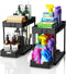 2 Pack Under Sink Organizer with Pull-Out Basket and Hooks for Bathroom & Kitchen