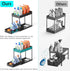 2 Pack Under Sink Organizer with Pull-Out Basket and Hooks for Bathroom & Kitchen
