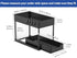2 Pack Under Sink Organizer with Pull-Out Basket and Hooks for Bathroom & Kitchen