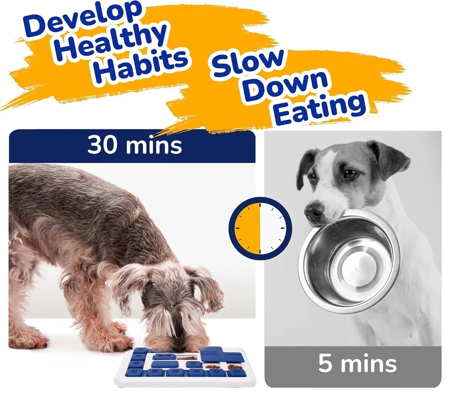 Interactive Dog Puzzle Toy Slow Feeder Treat Dispenser for Dogs & Cats