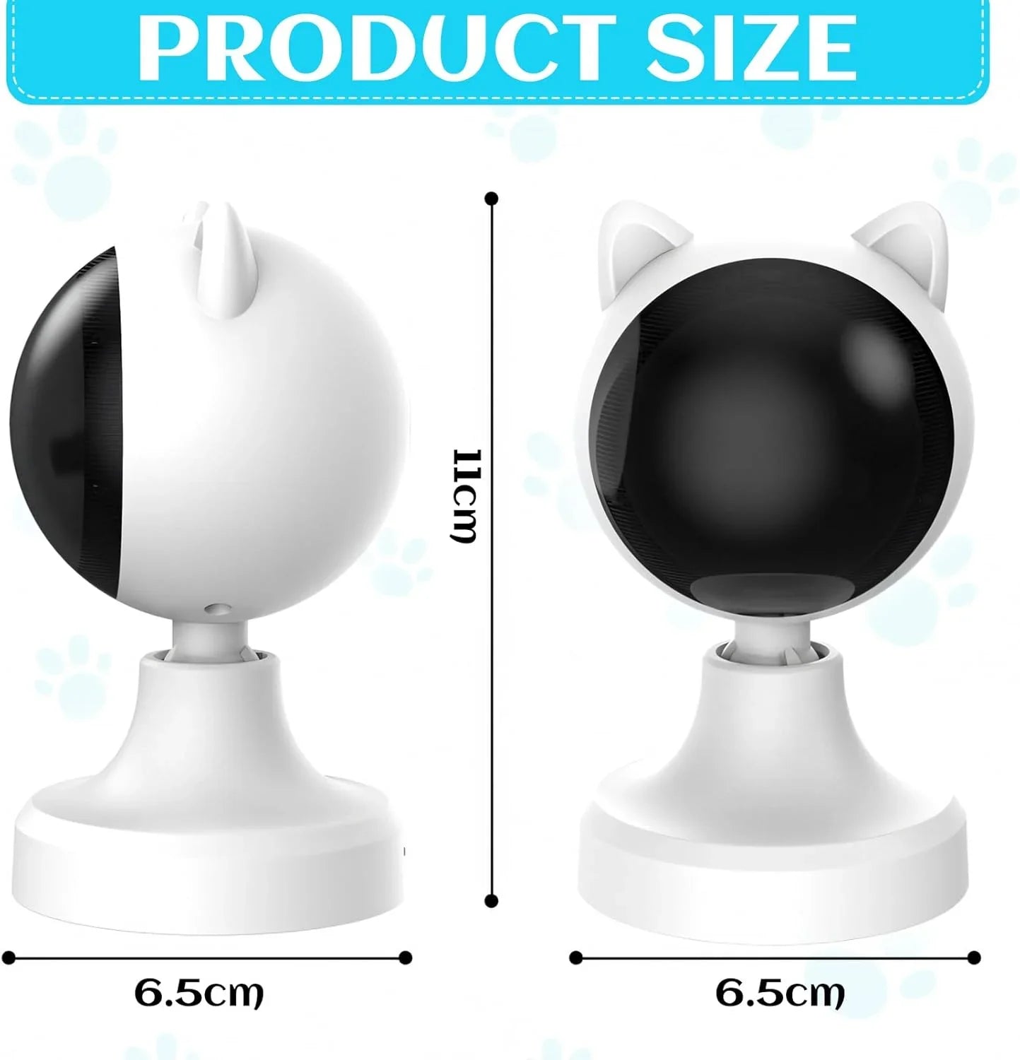 Interactive Laser Toy for Cats with Adjustable Angle, USB Rechargeable & 2 Speed Modes