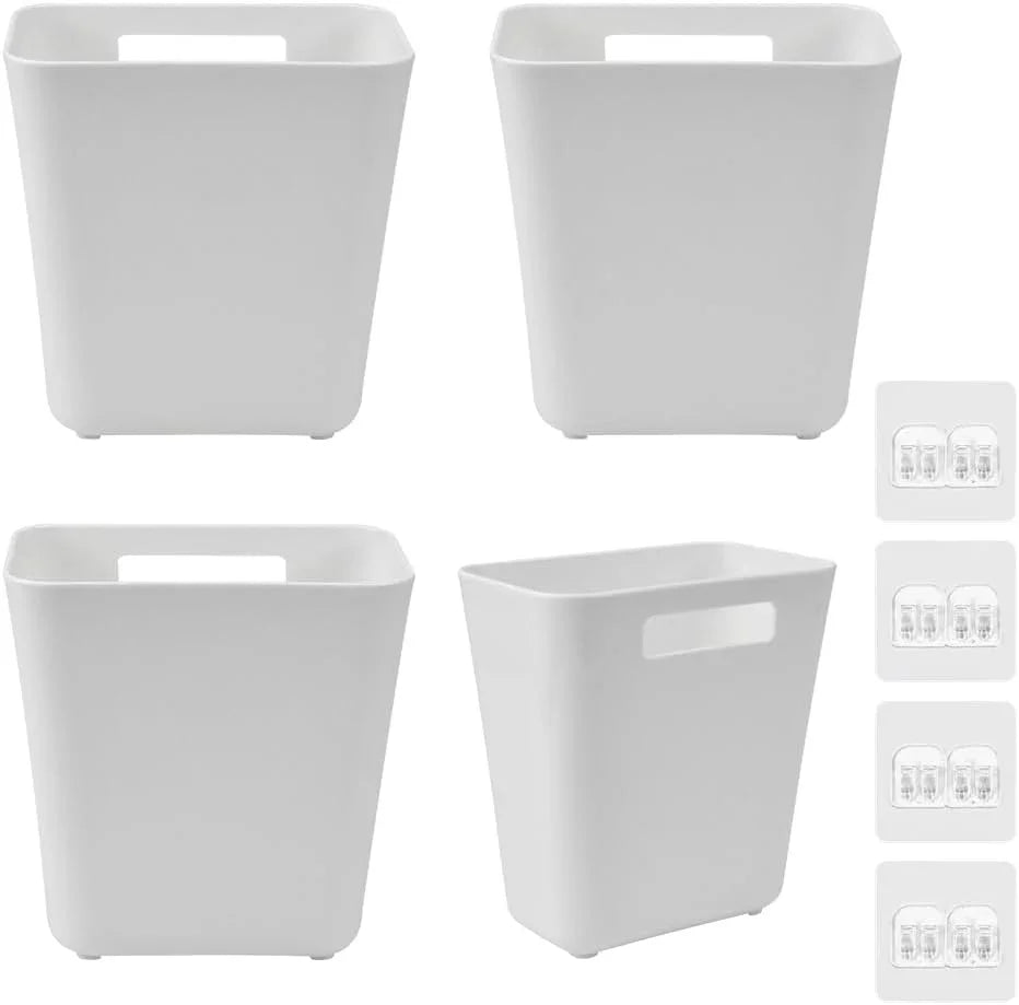 4‑Pack Self‑Adhesive Wall Storage Boxes for Kitchen, Bathroom & Cabinets