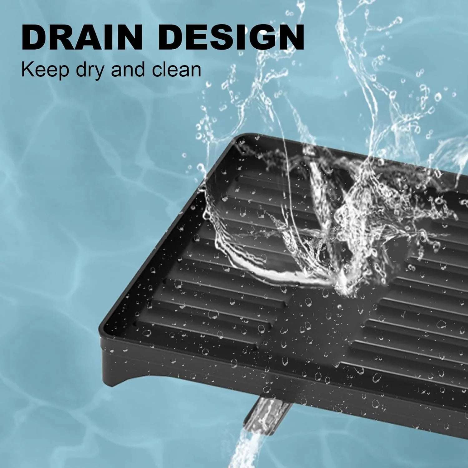 2-Tier Dish Drying Rack for Kitchen Countertop with Drainage Tray, Utensil Holder, Cutting Board Slot & Cup Hooks