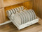Pull Out Dish Rack for Kitchen Cabinet with Slide Out Drawer Organizer for Plates, Bowls & Utensils