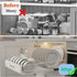 Pull Out Dish Rack for Kitchen Cabinet with Slide Out Drawer Organizer for Plates, Bowls & Utensils