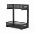 2 Tier Under Sink Organizer Pull Out Sliding Cabinet Storage Shelf with Height Adjustable for Kitchen, Bathroom or Laundry Room (Black)
