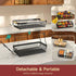 2-Tier Fruit Basket Metal Storage Bowl Kitchen Counter Organizer with Handles for Fruits, Vegetables, Snacks & Bread