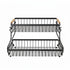 2-Tier Fruit Basket Metal Storage Bowl Kitchen Counter Organizer with Handles for Fruits, Vegetables, Snacks & Bread