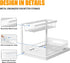 2 Tier Under Sink Organiser with Sliding Drawers for Kitchen & Bathroom
