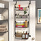 4-Tier Over the Door Organizer Heavy-Duty Metal Pantry Rack with Hanging Baskets for Home Kitchen Storage & Bathroom Door Organization