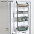 4-Tier Over the Door Organizer Heavy-Duty Metal Pantry Rack with Hanging Baskets for Home Kitchen Storage & Bathroom Door Organization