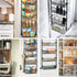 4-Tier Over the Door Organizer Heavy-Duty Metal Pantry Rack with Hanging Baskets for Home Kitchen Storage & Bathroom Door Organization