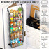 6-Tier Over the Door Organizer Heavy-Duty Metal Pantry Rack with Hanging Baskets for Home Kitchen Storage & Bathroom Door Organization (Black)