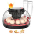 12 Egg Incubator with Automatic Turning, LED Display, Humidity & Temperature Control, Auto Water System & Built-in Egg Candler for Chicken, Duck, Quail, Goose