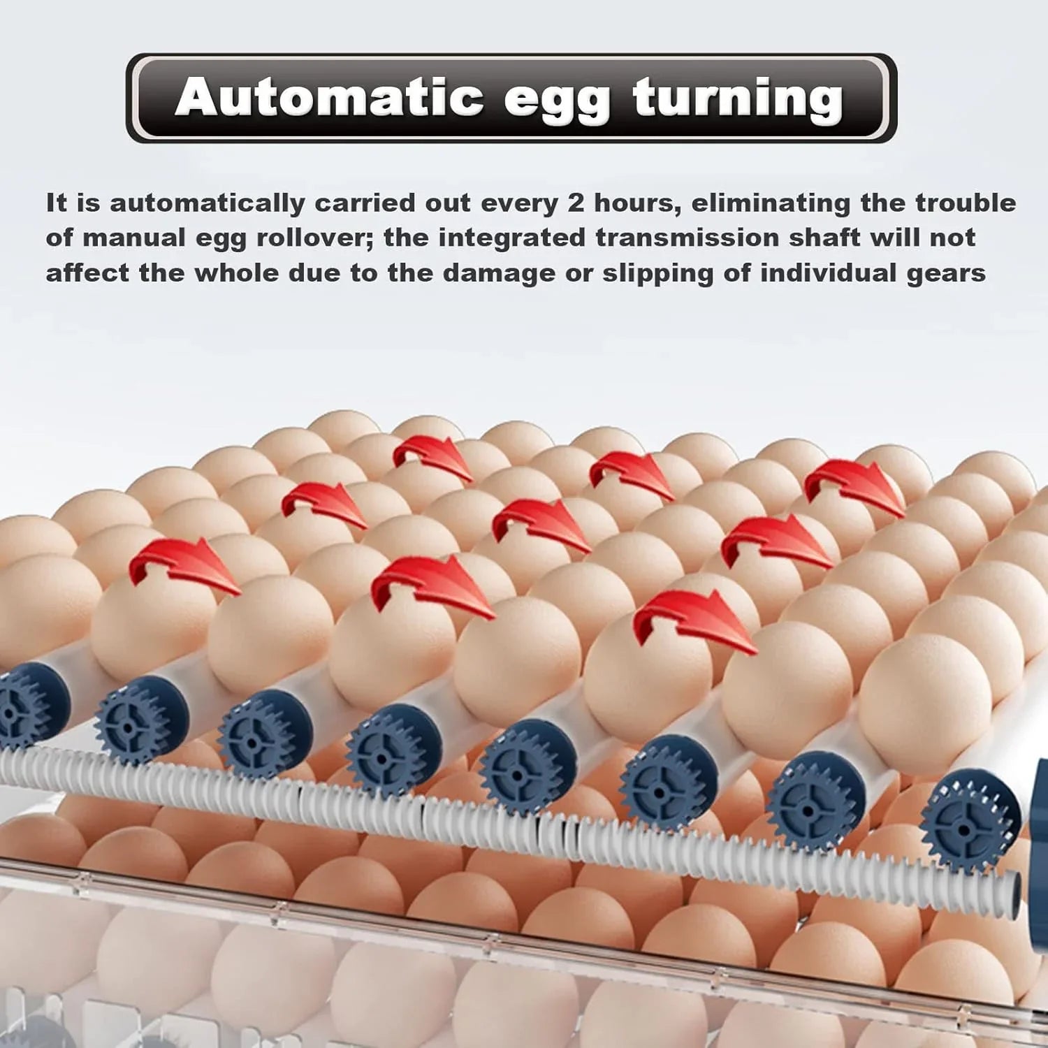 128 Egg Incubator with Automatic Turning, LED Display, Humidity & Temperature Control, Auto Water System & Built-in Egg Candler for Chicken, Duck, Quail, Goose